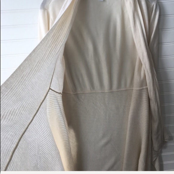New York & Company Cream Open Cardigan Size L - Picture 2 of 6
